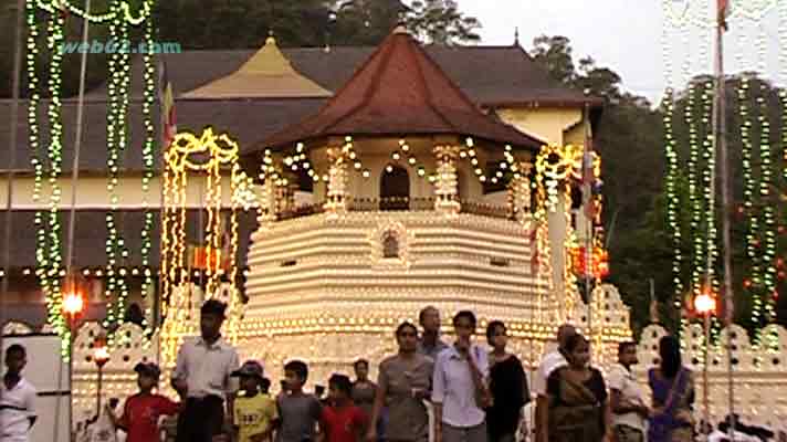 Sri Dalada Maligawa Temple in Kandy, Sri Lanka